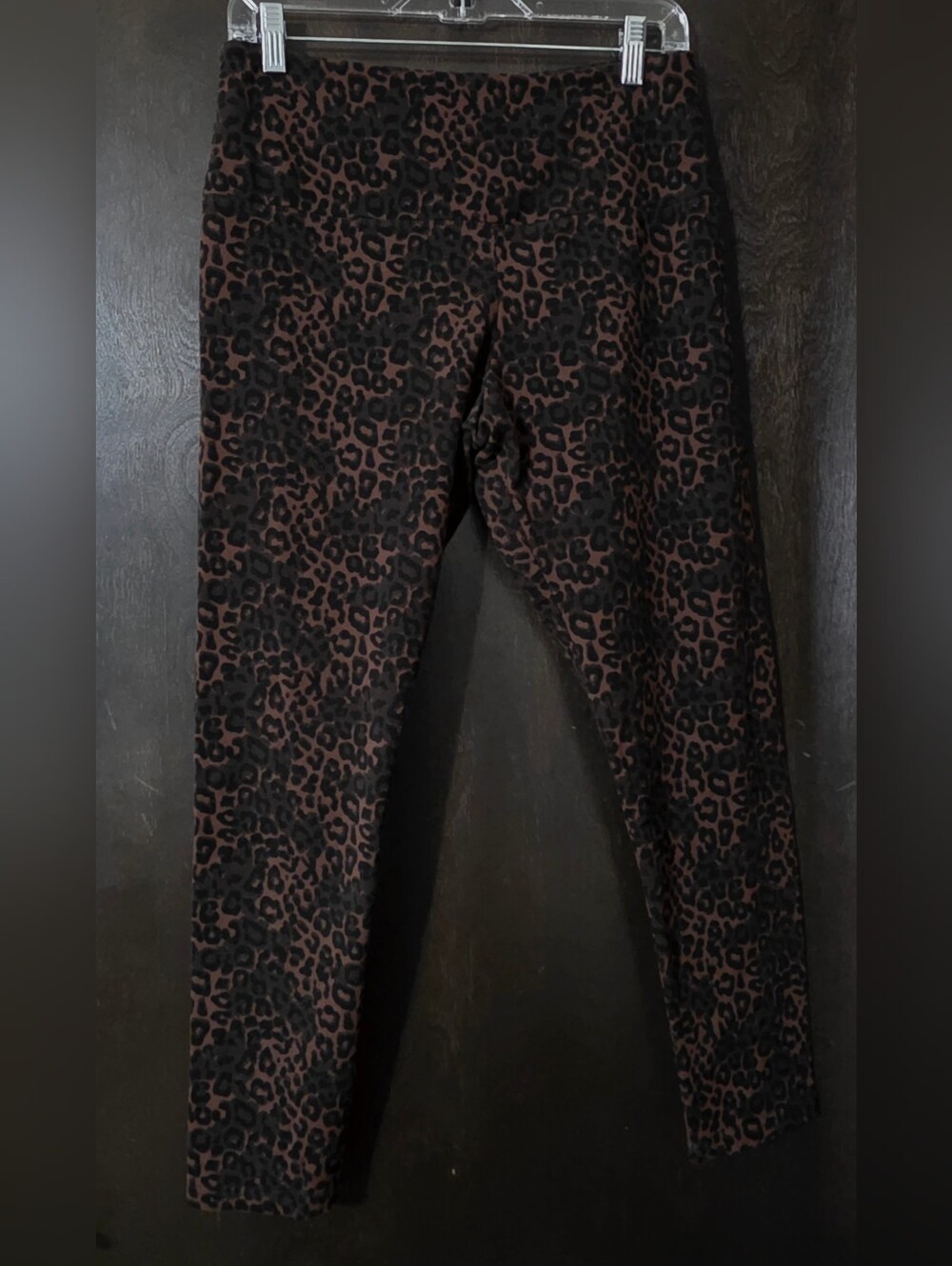 Women's Leopard Animal Print Leggings Classic Everyday Fit Tummy Control Size M